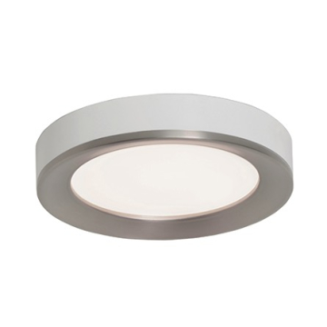 AFX Alta 12" LED Flush Mount - 3000K - 120V - Satin Nickel / White