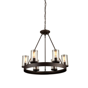 Artcraft Menlo Park 6-Light Chandelier - 120V - Oil Rubbed Bronze