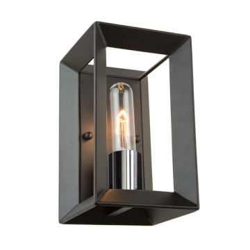 Artcraft Vineyard 1-Light Wall Sconce - 120V - Black / Chrome