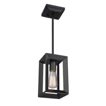 Artcraft Vineyard 1-Light Pendant - 120V - Matte Black