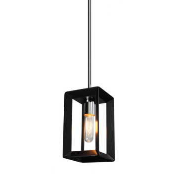 Artcraft Vineyard 1-Light Pendant - 120V - Black / Chrome