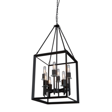 Artcraft Vineyard 8-Light Chandelier - 120V - Matte Black