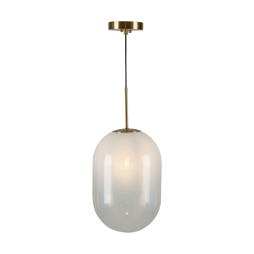 Artcraft Vita 1-Light Pendant - 120V - White / Brass