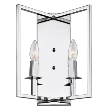 Artcraft Allston 2-Light Wall Sconce - 120V - Chrome