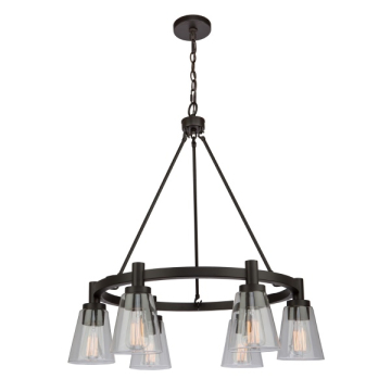 Artcraft Clarence 6-Light Chandelier - 120V - Oil Rubbed Bronze