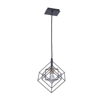 Artcraft Artistry 1-Light Pendant - 120V - Matte Black / Harvest Brass
