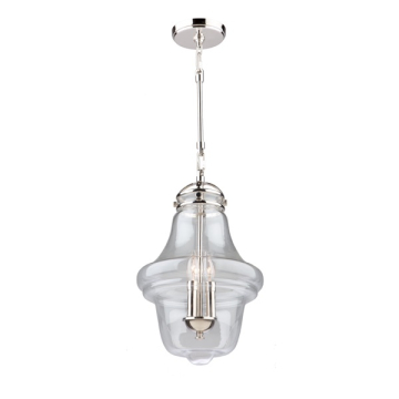Artcraft Alexandria 3-Light Pendant - 120V - Polished Nickel