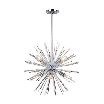 Artcraft Sunburst 8-Light Chandelier - 120V - Chrome