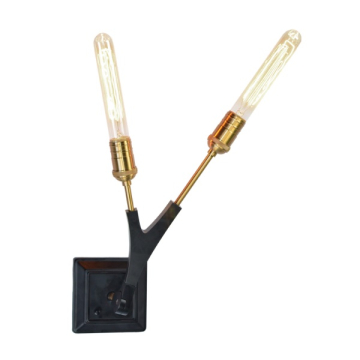Artcraft Filiali 2-Light Wall Sconce - 40W - 120V - Black / Harvest Brass