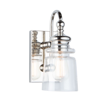 Artcraft Castara 1-Light Vanity Light - 120V - Polished Nickel
