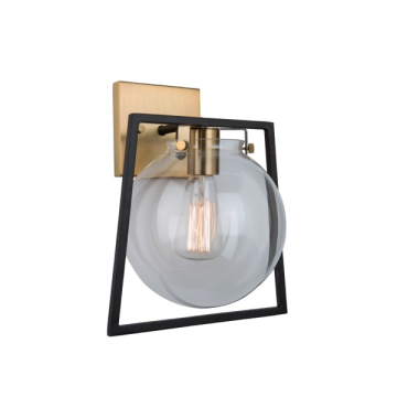 Artcraft Bridgetown 1-Light Wall Sconce - 120V - Black / Harvest Brass