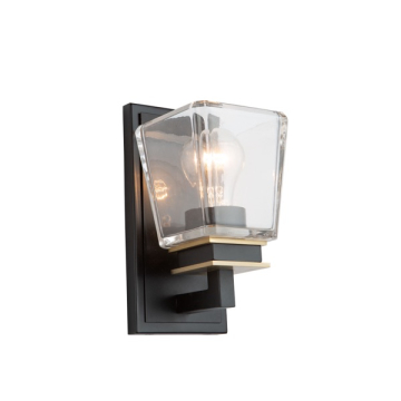 Artcraft Eastwood 1-Light Vanity Light - 120V - Black / Brass
