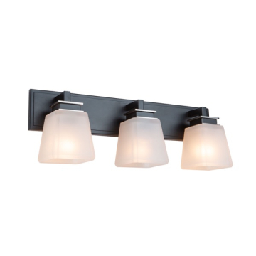 Artcraft Eastwood 3-Light Vanity Light - 120V - Black / Brushed Nickel