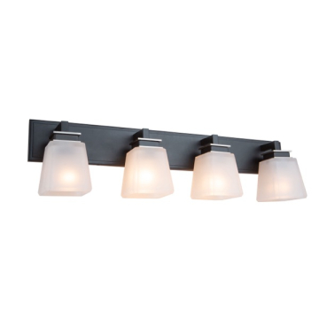 Artcraft Eastwood 4-Light Vanity Light - 120V - Black / Brushed Nickel