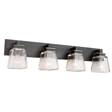 Artcraft Eastwood 4-Light Vanity Light - 120V - Black / Brass