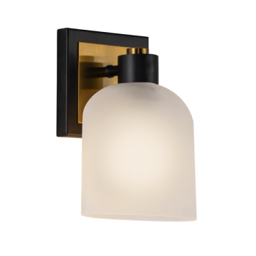 Artcraft Lyndon 1-Light Vanity Sconce - 120V - Black / Brushed Brass