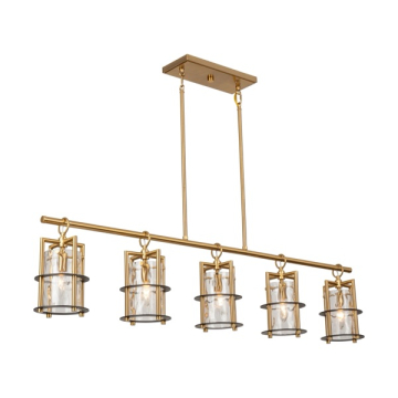 Artcraft Burford 5-Light Island Light - 120V - Brass / Black
