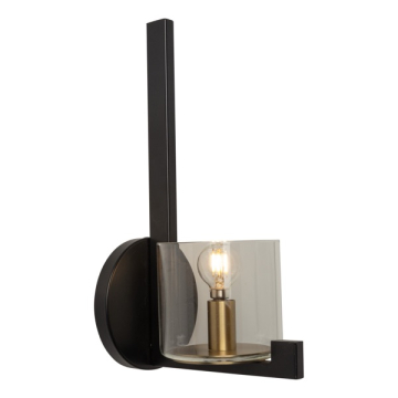 Artcraft Salinas 1-Light Wall Sconce - 120V - Black / Brass