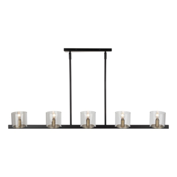 Artcraft Salinas 5-Light Island Light - 120V - Black / Brass