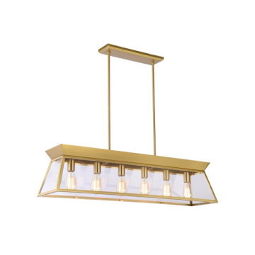 Artcraft Lucian 6-Light Island Light - 120V - Brushed Brass