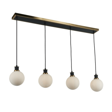 Artcraft Gem 4-Light Island Light - 120V - Black / Brushed Brass