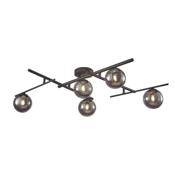 Artcraft Modena 5-Light Semi-Flush Mount - 120V - Black