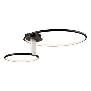 Artcraft Halo LED Semi-Flush Mount - 28W - 3000K - 120V - Black