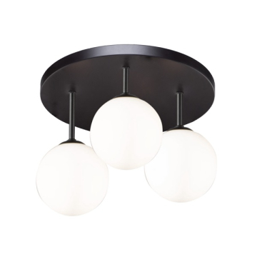 Artcraft Comet 3-Light Flush Mount - 12W - 3000K - 120V - Semi Matte Black