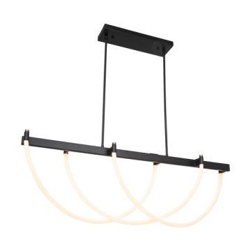 Artcraft Cascata LED Island Light - 23W - 3000K - 120V - Black / Brushed Brass