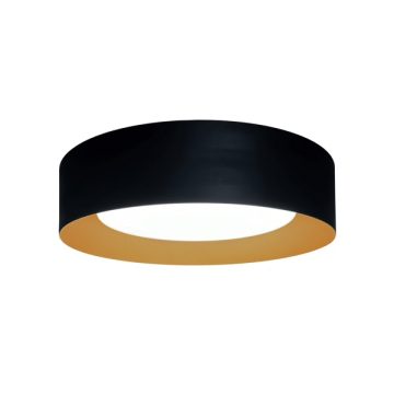 Artcraft Orsa LED Flush Mount - 22W - CCT Selectable - 120V - Black / Brushed Brass