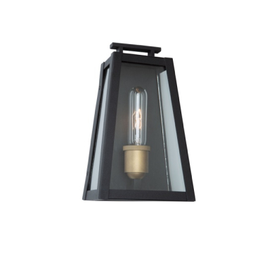 Artcraft Charleston 1-Light Outdoor Wall Light - 120V - Black / Vintage Gold