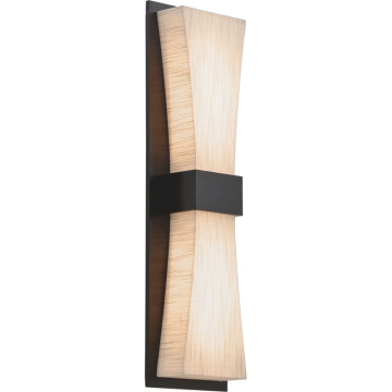 AFX Aberdeen 19" LED Wall Sconce - CCT Selectable - 120-277V - Espresso / Jute Shade