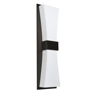 AFX Aberdeen 19" LED Wall Sconce - CCT Selectable - 120-277V - Espresso / Linen White Shade