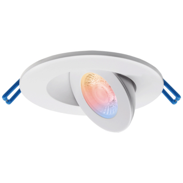 Lotus 2" Floating Gimbal Smart LED Downlight - 5W - RGB + CCT Tunable - 120V - White