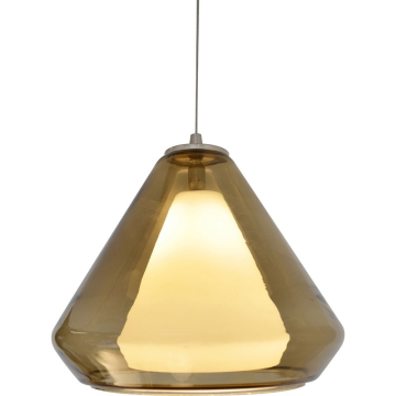 AFX Armitage 10" LED Pendant - 4000K - 120-277V - Satin Nickel / Brown Glass