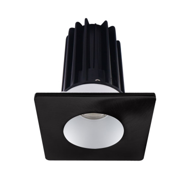 Lotus 2" LED Recessed Downlight - 8W - 2700K - 580 Lumens - Silver Reflector - Square Black Trim - 120V