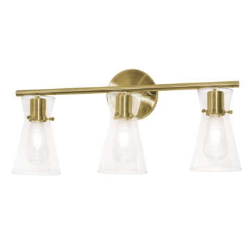 AFX Amanda 3-Light Vanity Light - 120V - Satin Brass