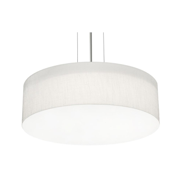 AFX Anton 15" Pendant - 120V - Satin Nickel / Linen White