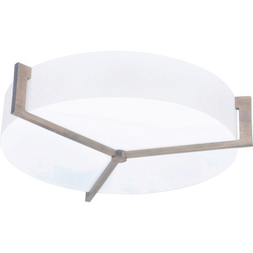 AFX Apex 14" LED Flush Mount - CCT Selectable - 120-277V - Weathered Grey / Linen White