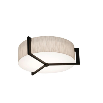 AFX Apex 14" Flush Mount - 120-277V - Espresso / Jute
