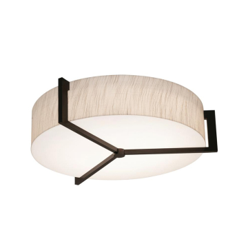 AFX Apex 17" Flush Mount - 120-277V - Espresso / Jute