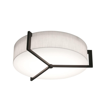AFX Apex 17" Flush Mount - 120-277V - Espresso / Linen White