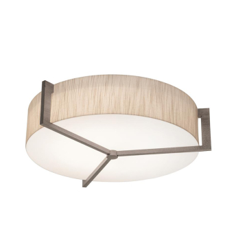 AFX Apex 17" Flush Mount - 120-277V - Weathered Grey / Jute