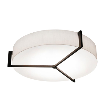 AFX Apex 21" Flush Mount - 120-277V - Espresso / Linen White