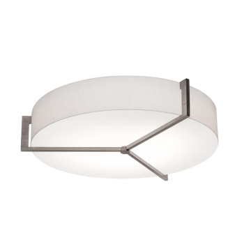 AFX Apex 21" Flush Mount - 120-277V - Weathered Grey / Linen White