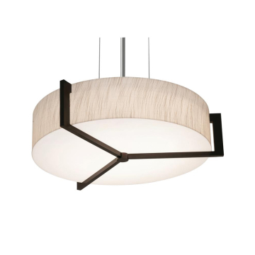 AFX Apex 17" LED Pendant - 30W - CCT Selectable - 120-277V - Espresso / Jute