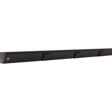 Task Lighting 42" Slim Profile Angled Power Strip - 5 Single Black Receptacles - Black