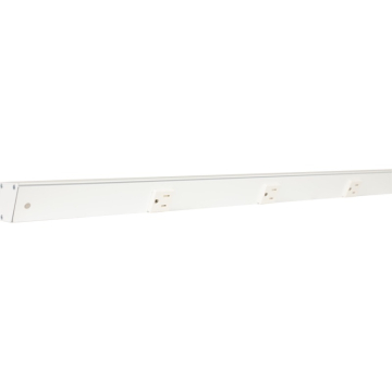 Task Lighting 42" Slim Profile Angled Power Strip - 5 Single White Receptacles - White