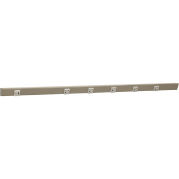 Task Lighting 42" Slim Angled Power Strip - Right Wire Entry - 5 Gray Receptacles - Left Side USB-A/C - 120V - Stain Nickel