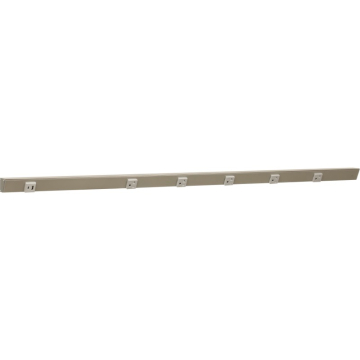 Task Lighting 48" Slim Angled Power Strip - Right Wire Entry - 5 Gray Receptacles - Left Side USB-A/C - 120V - Stain Nickel